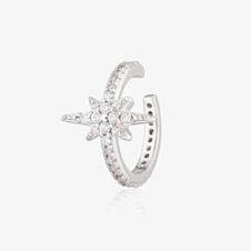 Scream Pretty Starburst Silver Rhodiun Plated Small Star Ear Cuff Earrings SPS-284