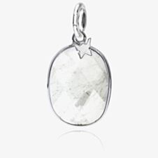Chrysalis Silver Faceted Clear Crystal Oval Pendant CRPABS-CR