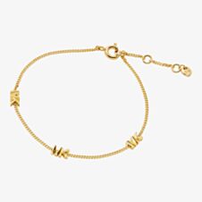 Michael Kors 14ct Gold Plated Triple Logo Bracelet MKC1781710