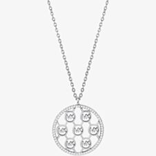 Michael Kors Premium Silver Circle Logo Pendant MKC1477AN040