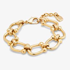 UNOde50 Serotonin Gold Plated Horseshoe Link Chain Bracelet PUL2421ORO0000M