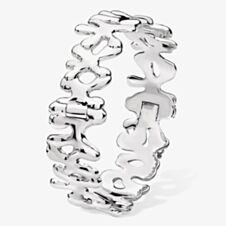 Lucy Quartermaine Silver Continual Splash Hinged Bangle SBG2