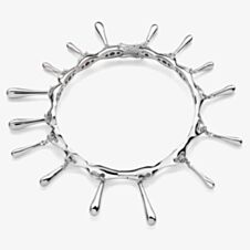 Lucy Quartermaine Silver Short Drop Bangle DBG2
