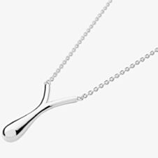 Lucy Quartermaine Silver V Drip Pendant Necklace DP4