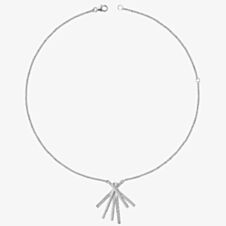 Lucy Quartermaine Silver Melody Fan Key Necklace MLP1