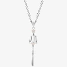 Lucy Quartermaine Silver Lily Of The Valley Freshwater Pearl Necklace RP2