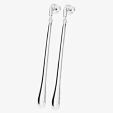 Lucy Quartermaine Silver Long Drop Stud Dropper Earrings DER20