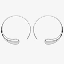 Lucy Quartermaine Silver Large Luna Hoop Earrings LER1