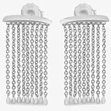 Lucy Quartermaine Silver Waterfall Rain Dropper Earrings WFER6