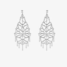 Lucy Quartermaine Sterling Silver Element Web Dropper Earrings ELER6