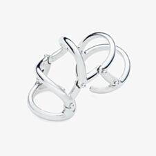 Lucy Quartermaine Silver Multi Splash Band Fashion Ring DR19