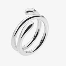 Lucy Quartermaine Silver Waterfall Wishbone Ring MR2