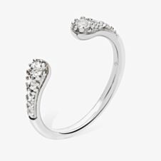 Lucy Quartermaine Silver Topaz Skinny Drip Ring SDR1M
