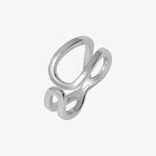 Lucy Quartermaine Silver Open Horseshoe Petal Fashion Ring PR2M