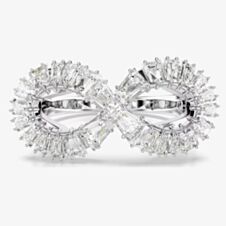 Swarovski Hyperbola Rhodium Plated Infinity Cocktail Ring 5679698