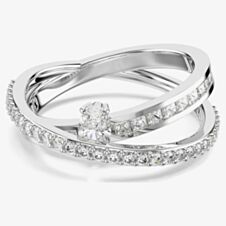 Swarovski Hyperbola Mixed Cuts Two Row Ring 5691231
