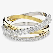 Swarovski Hyperbola Two Colour Mixed Cuts Three Row Ring 568972