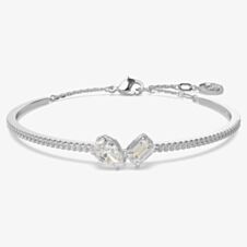 Swarovski Mesmera White Mixed Cuts Rhodium Plated Bangle 5667253 (M)