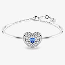 Swarovski Hyperbola Rhodium Plated Blue Heart Bracelet 5680393