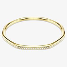 Swarovski Dextera Gold Tone Plated Small Octogan White Crystal Bangle 572458