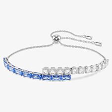 Swarovski Matrix Rhodium Plated Blue & White Zirconia Toggle Bracelet 5732266