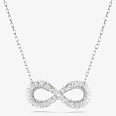 Swarovski Hyperbola Rhodium Plated White Infinity Necklace 5679434