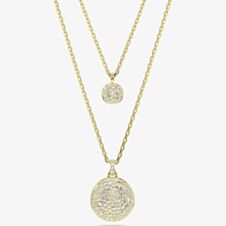 Swarovski Meteora Gold Tone Plated Layered Pendant Necklace 5683442