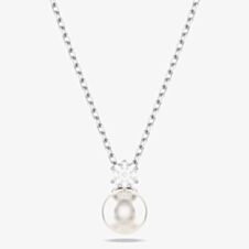 Swarovski Matrix Rhodium Plated Crystal Pearl Necklace 5693897