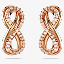 Swarovski Hyperbola Rose Gold Tone Plated Infinity Stud Earrings 5684085