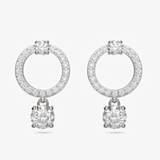 Swarovski Attract White Crystal Circle Earrings 5563278