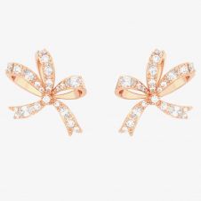 Swarovski Volta Rose Gold Plated Small Bow Earrings 5647572
