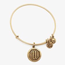 ALEX AND ANI Initial 'U' Charm Bangle A13EB14UG