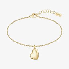 BOSS Honey Gold Plated Heart Bracelet 1580595