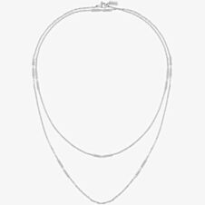 BOSS Laria Stainless-Steel Logo and Crystal Stations Necklace 1580447