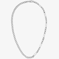 BOSS Matteini Stainless-Steel Curb and Figaro Chain Necklace 1580451