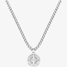 BOSS Silver North Compass Necklace 1580544