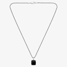 BOSS Odell Black Sqaure Pendant Chain Necklace 1580648
