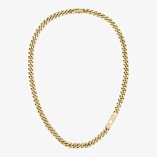 BOSS Kassy Gold Tone 8mm Logo Chain Necklace 1580770