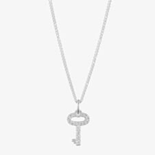 Lauren Ralph Lauren Cubic Zirconia Key Pendant Necklace 60542891-G03