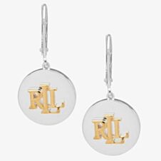 Lauren Ralph Lauren Silver Two Tone Disc Dropper Earrings 60556795-EZ6