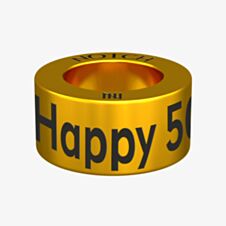 Notch Celebration Happy 50th Birthday Gold Charm 00041-GO