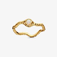 Maanesten Lisa Gold Plated Sunstone Wavy Ring 4745A