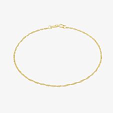 9ct Yellow Gold 18cm Twisted Curb Chain Bracelet 1.23.0461
