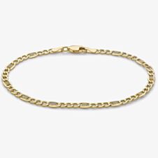 9ct Yellow Gold 7.5 Inch Figaro Chain Bracelet 1.23.7312
