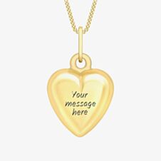 9ct Gold Plain Heart Pendant 1610013
