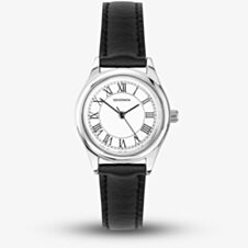 Sekonda Ladies Evans Black Leather Strap Watch 40715