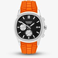 Sekonda Mens Octaire Chronograph Orange Rubber Strap 30277