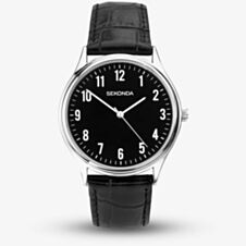 Sekonda Classic Black Leather Strap Watch 1777