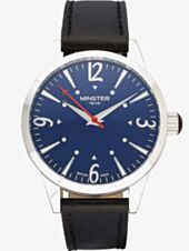 Minster 1949 Mens Crofton Black Leather Strap Watch MN01BLSL10