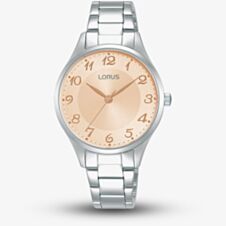 Lorus Ladies Italic Classic Rose Gold Tone Dial Watch RG269VX9